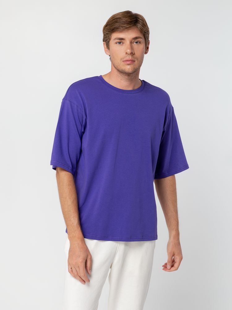 Футболка унисекс оверсайз Street Vibes, фиолетовая — изображение 6