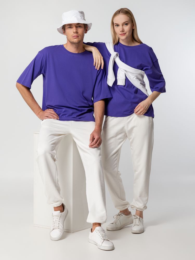 Футболка унисекс оверсайз Street Vibes, фиолетовая — изображение 13