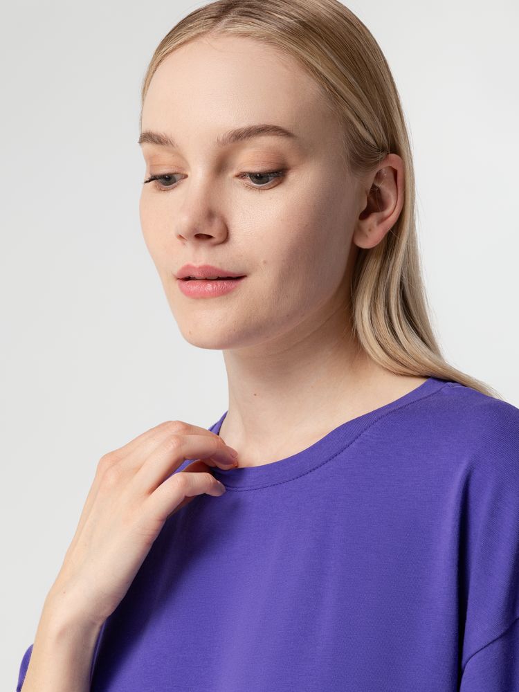 Футболка унисекс оверсайз Street Vibes, фиолетовая — изображение 12