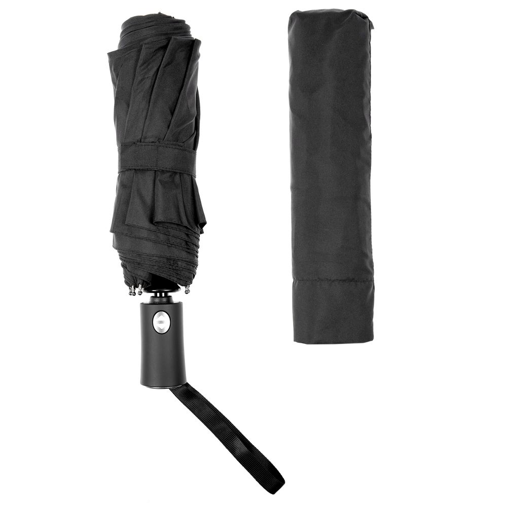 Зонт складной Easy Close, черный — изображение 5