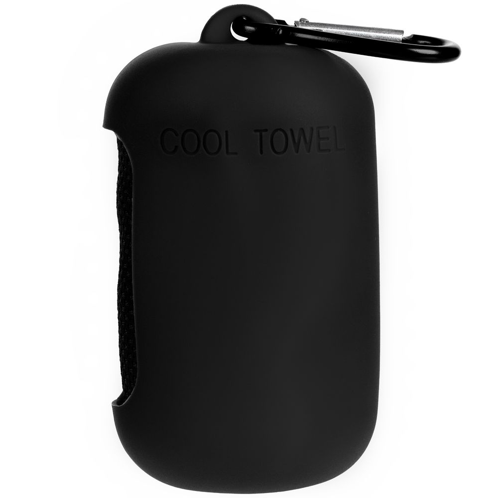 Охлаждающее полотенце Narvik в силиконовом чехле, черное — изображение 3