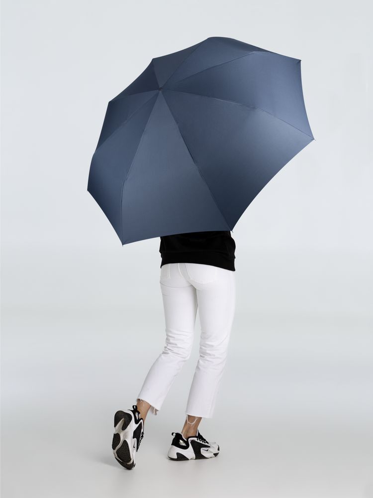 Зонт складной Fiber, темно-синий — изображение 9