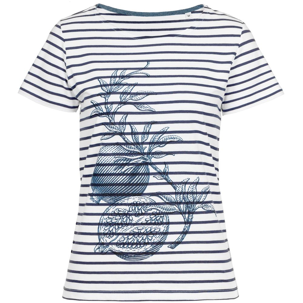 Футболка женская Grand Granat New, белая с синим — изображение 3