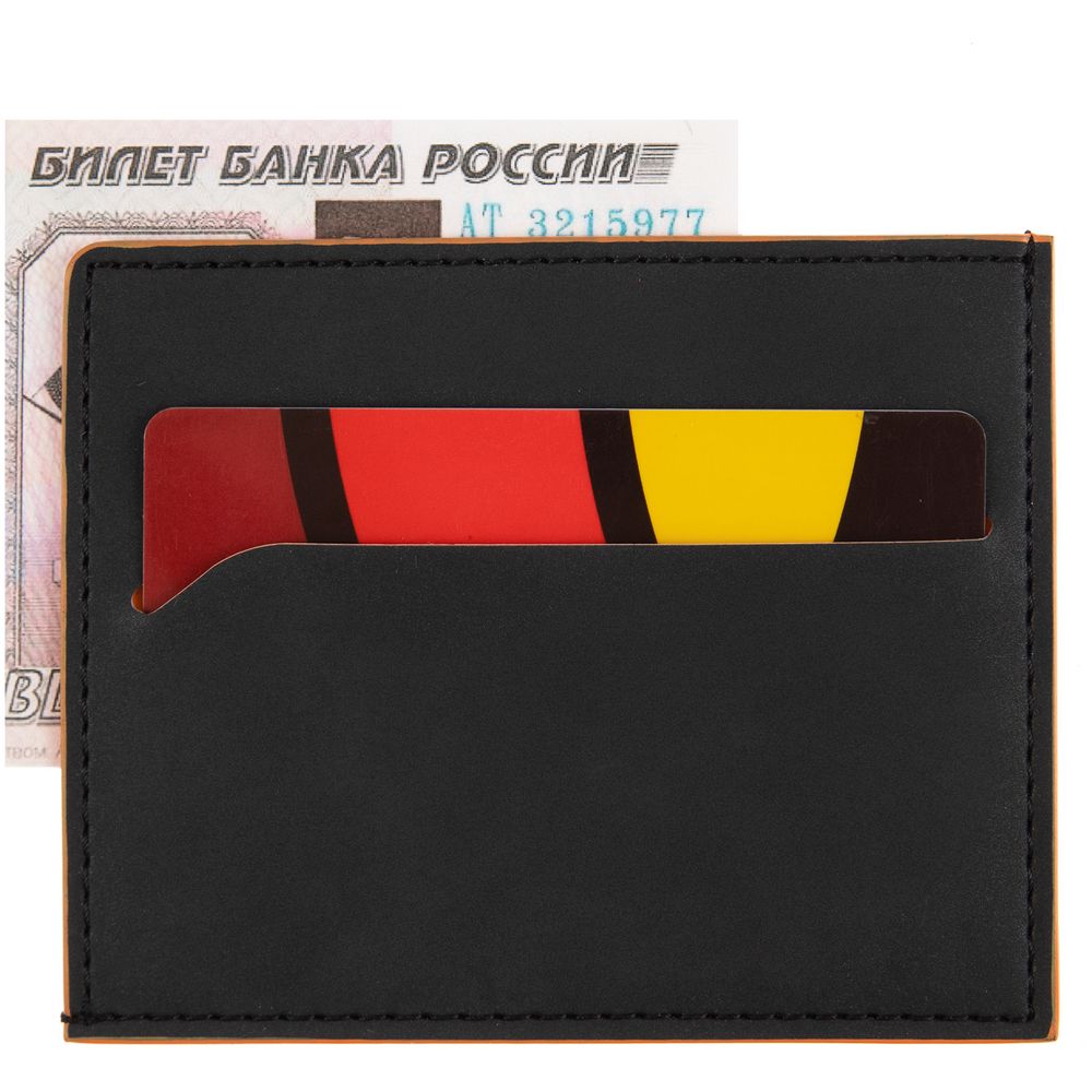 Картхолдер Multimo, черный с оранжевым — изображение 5