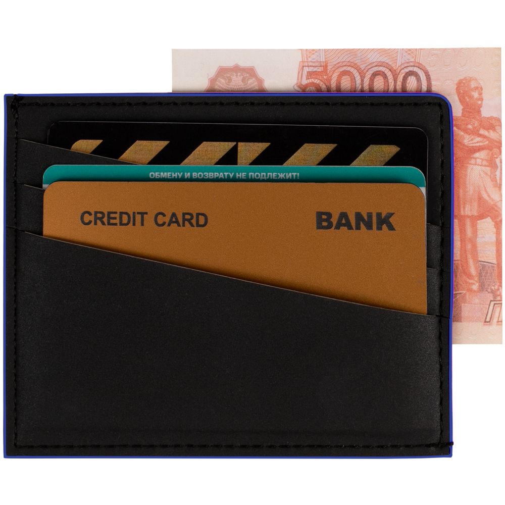 Картхолдер Multimo, черный с синим — изображение 4