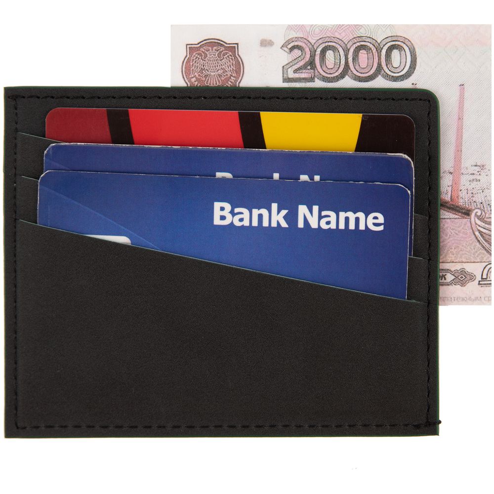 Картхолдер Multimo, черный с зеленым — изображение 5