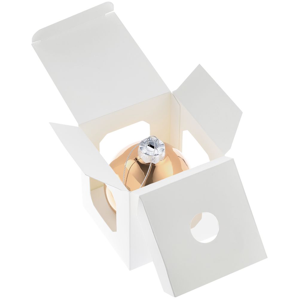 Елочный шар Finery Gloss, 8 см, глянцевый золотистый — изображение 5