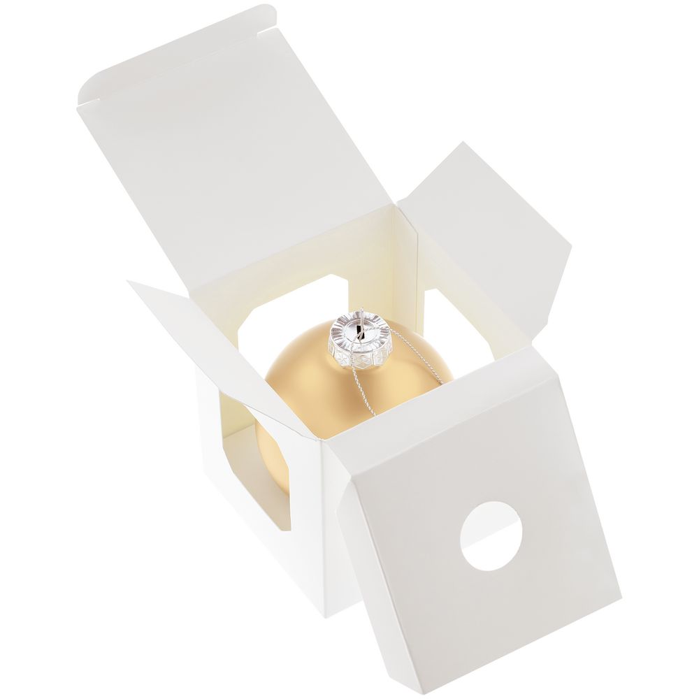 Елочный шар Finery Matt, 8 см, матовый золотистый — изображение 5