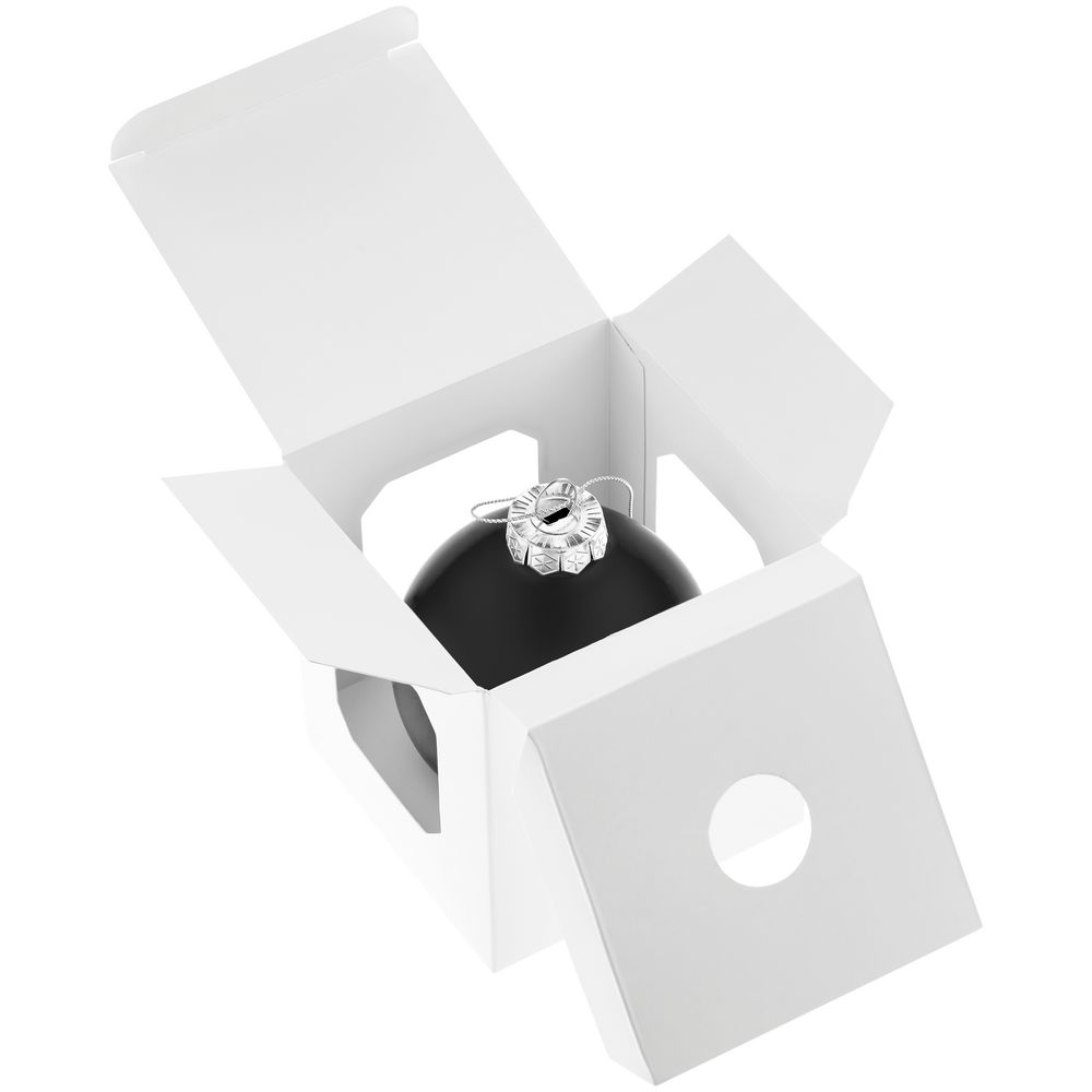 Елочный шар Finery Matt, 8 см, матовый черный — изображение 5