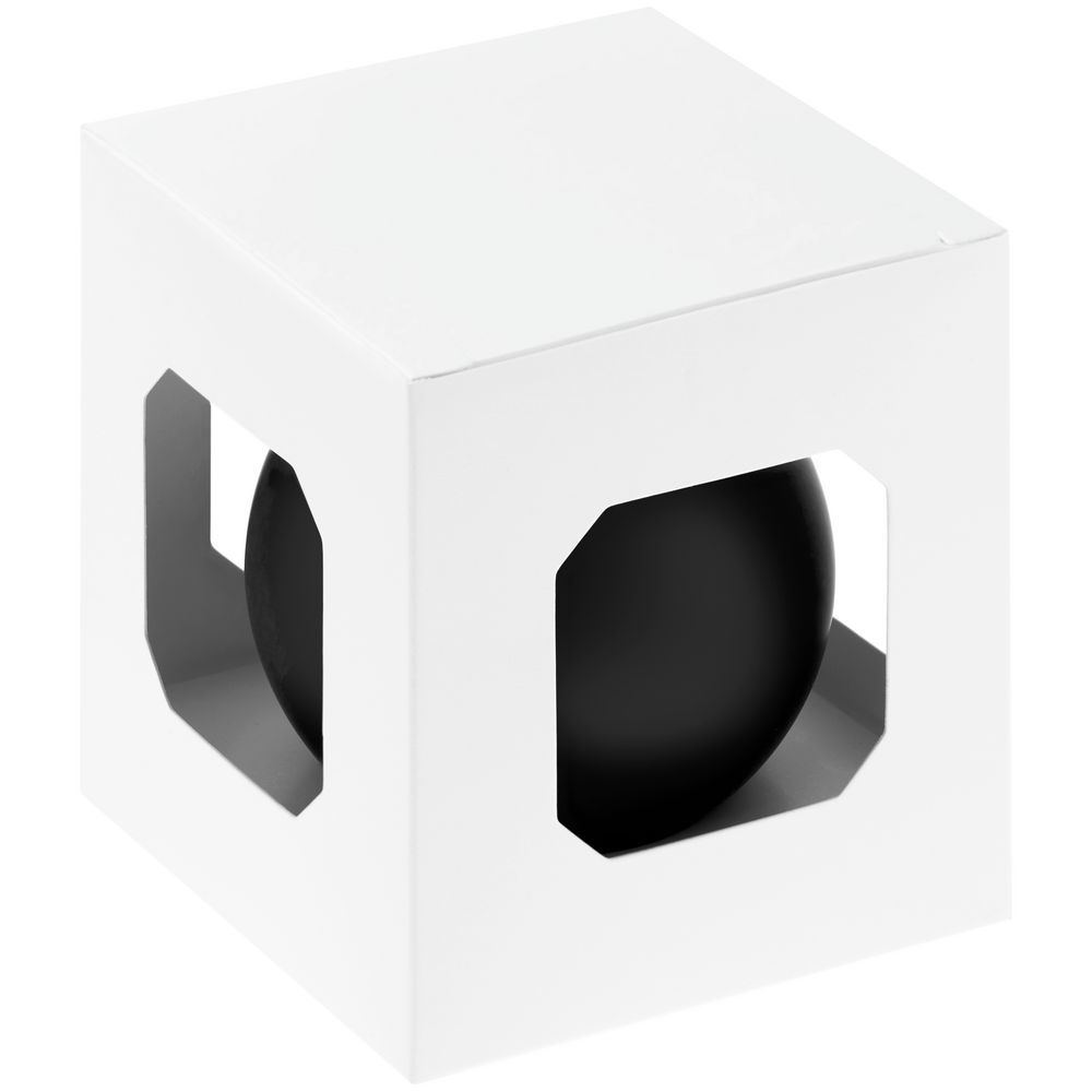 Елочный шар Finery Matt, 8 см, матовый черный — изображение 3