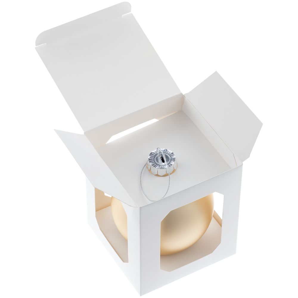 Елочный шар Finery Matt, 10 см, матовый золотистый — изображение 5