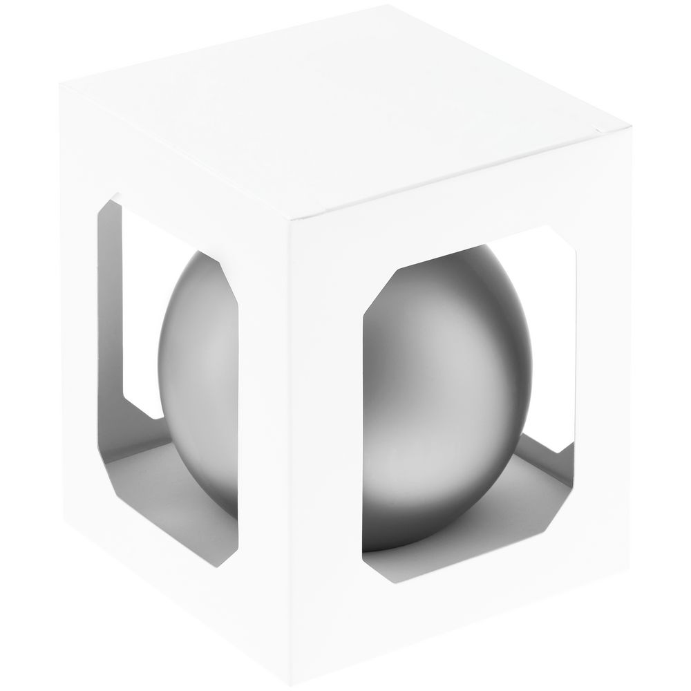 Оформительский шар Finery, 10 см, матовый серебристый — изображение 3