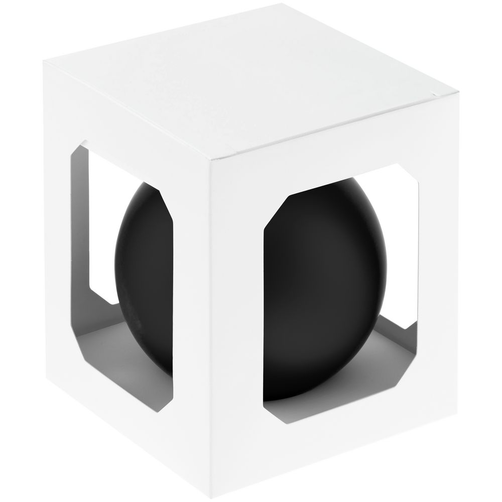 Елочный шар Finery Matt, 10 см, матовый черный — изображение 4