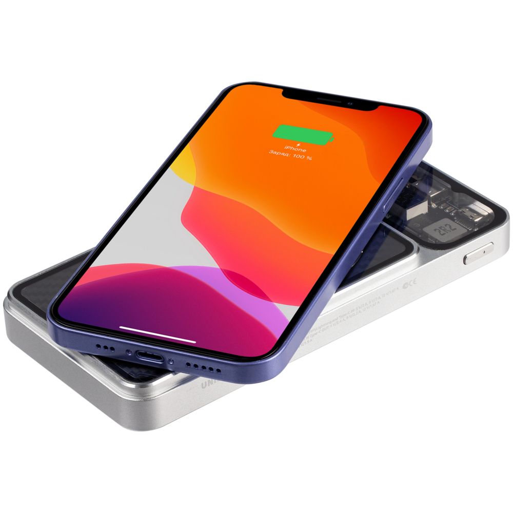 Магнитный беспроводной аккумулятор Cooper Prime 10000 мАч, серебристый — изображение 9