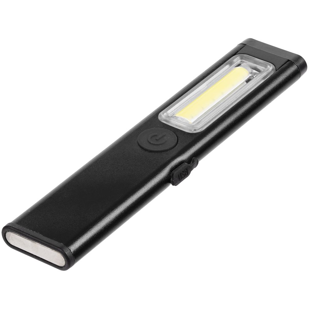 Фонарик-факел аккумуляторный Wallis с магнитом, черный — изображение 4