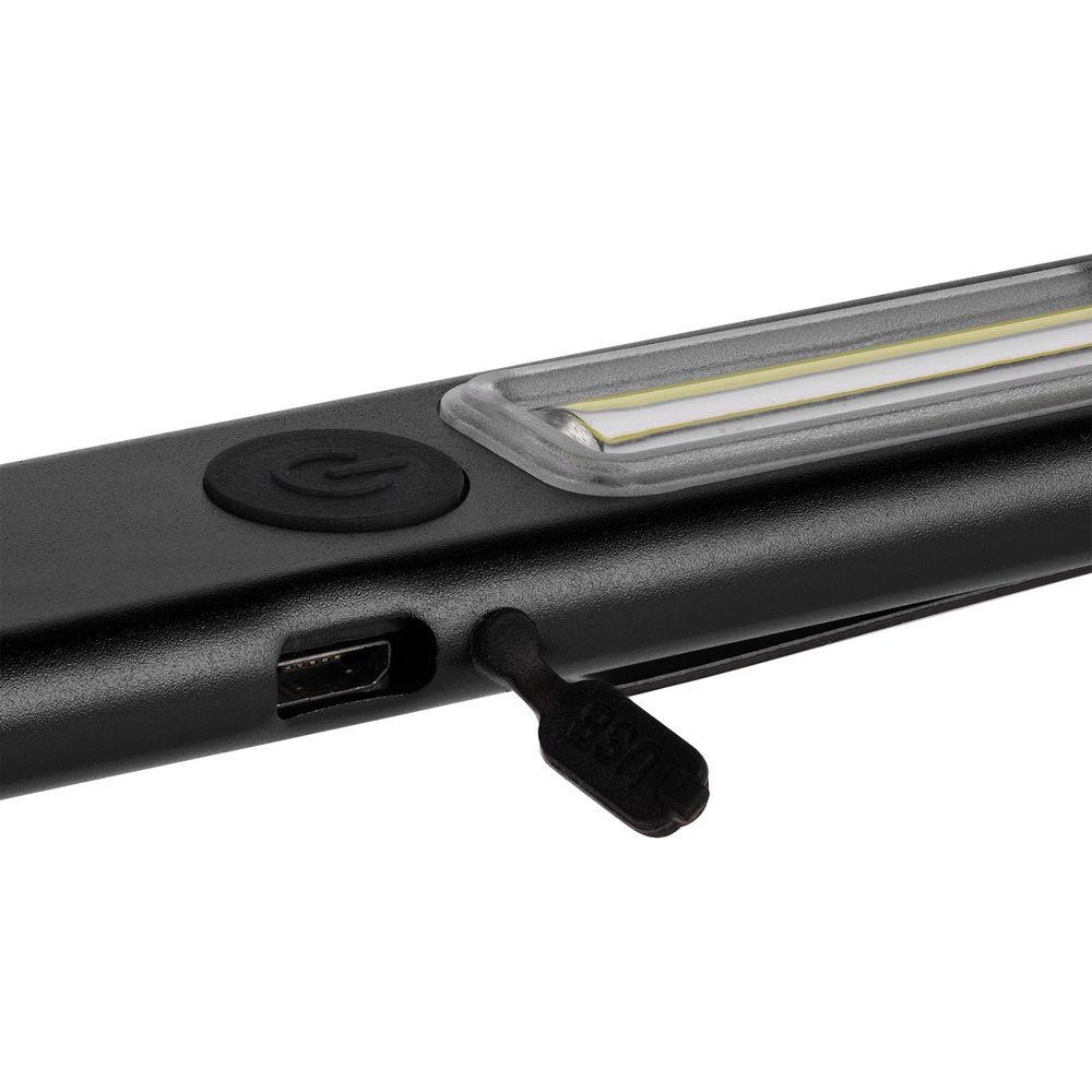 Фонарик-факел аккумуляторный Wallis с магнитом, черный — изображение 5