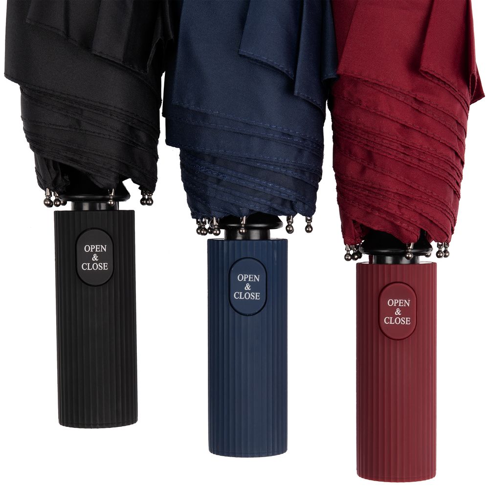 Зонт складной Ribbo, черный — изображение 8