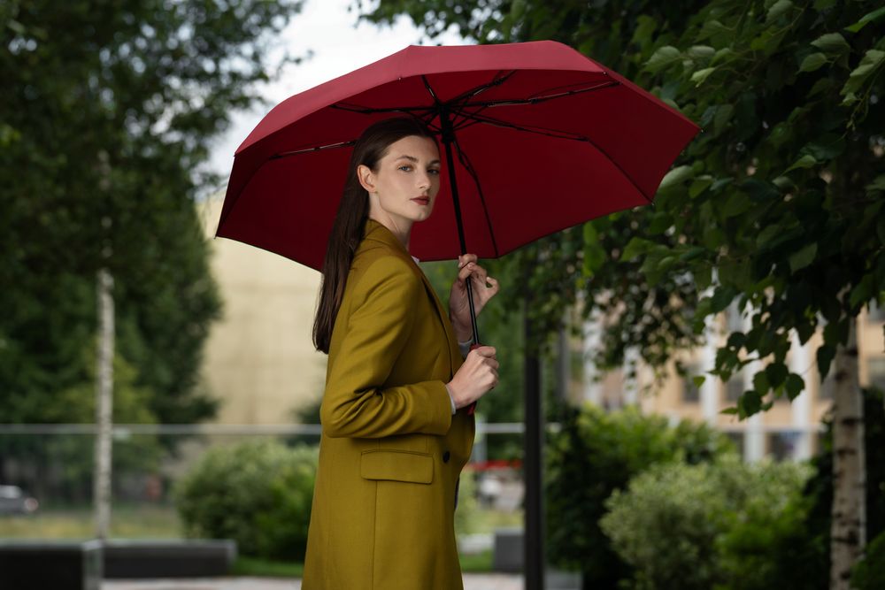 Зонт складной Ribbo, красный — изображение 9