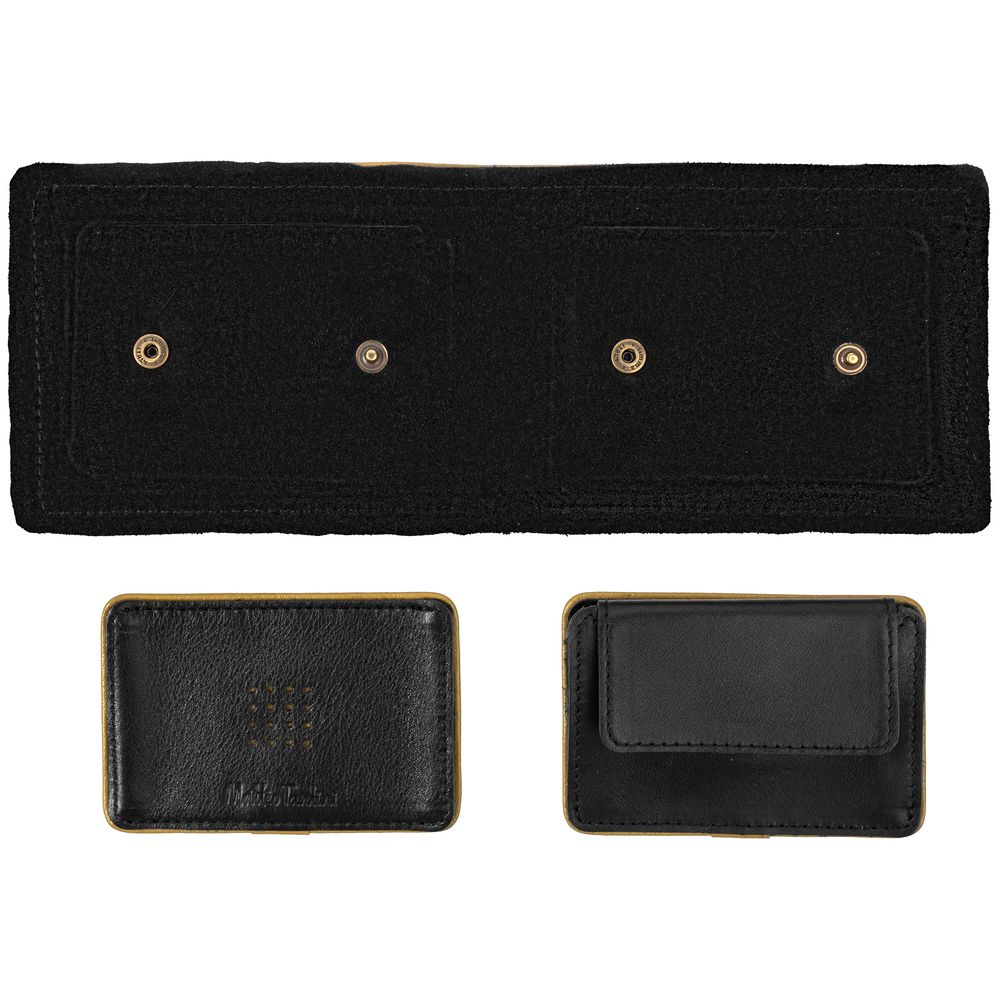 Кошелек Partinico, черный с золотистым — изображение 5