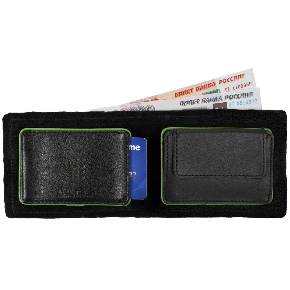Кошелек Partinico, черный с зеленым — изображение 6
