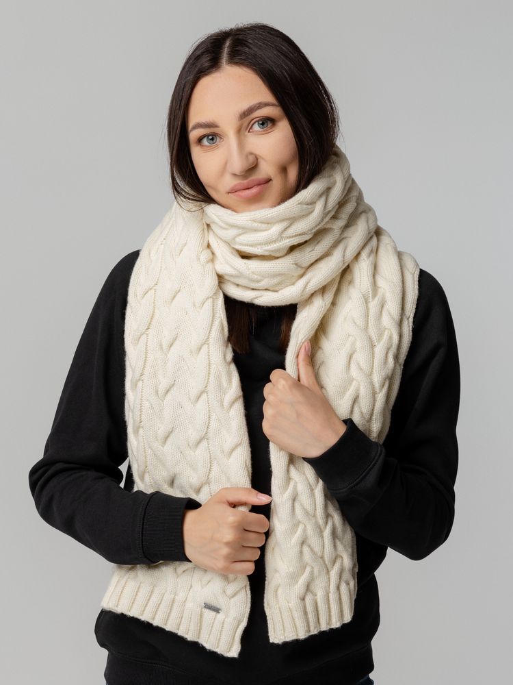 Шарф Loren, молочно-белый (ванильный) — изображение 7