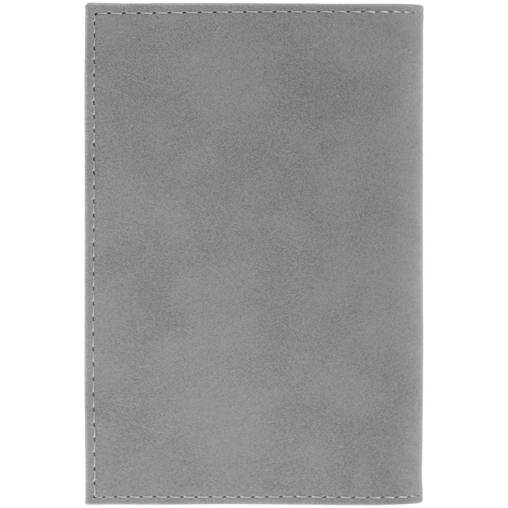 Обложка для паспорта Nubuk, светло-серая — изображение 3