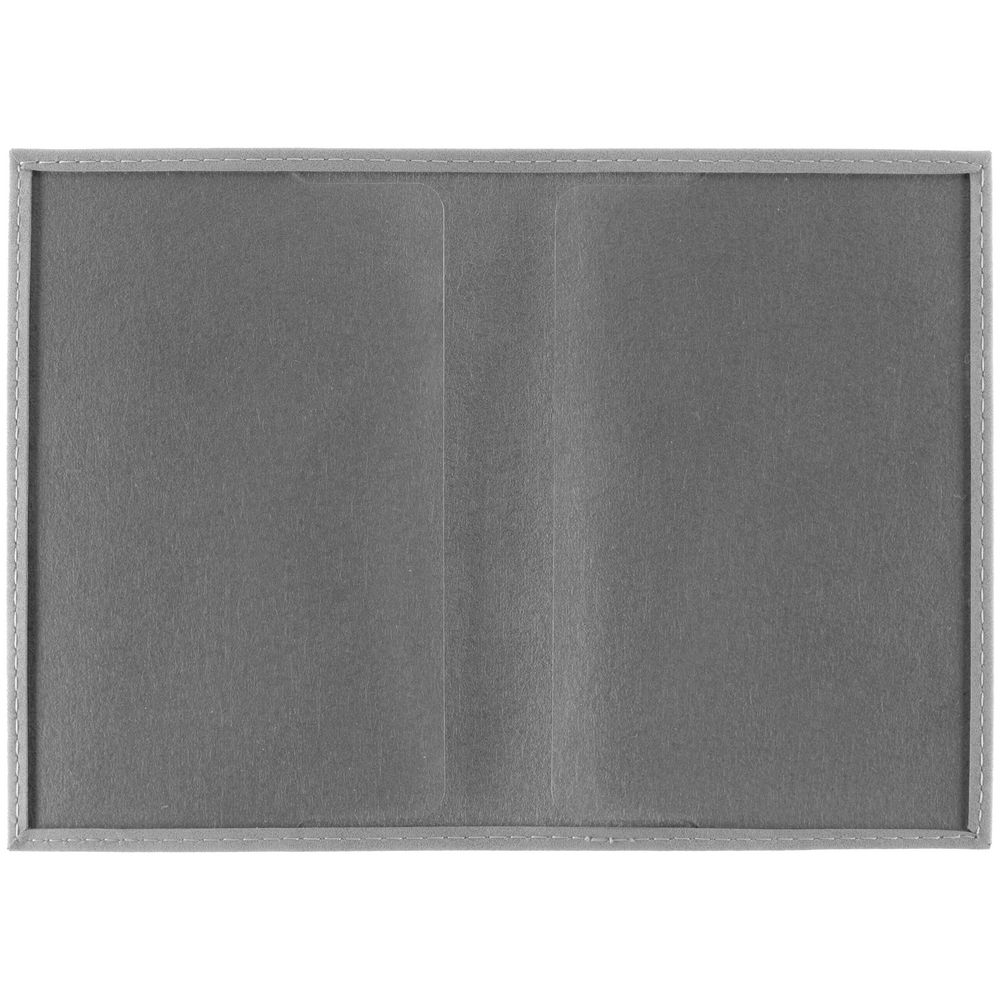 Обложка для паспорта Nubuk, светло-серая — изображение 4