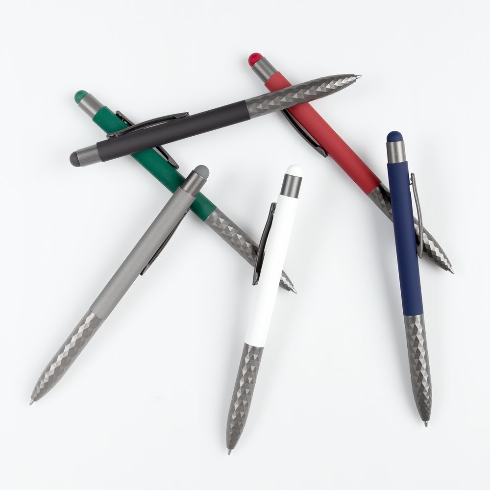 Ручка шариковая Digit Soft Touch со стилусом, черная — изображение 8