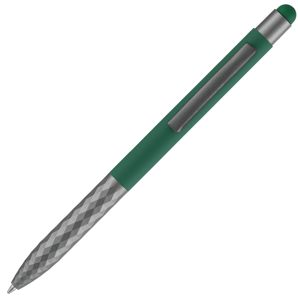 Ручка шариковая Digit Soft Touch со стилусом, зеленая — изображение 5
