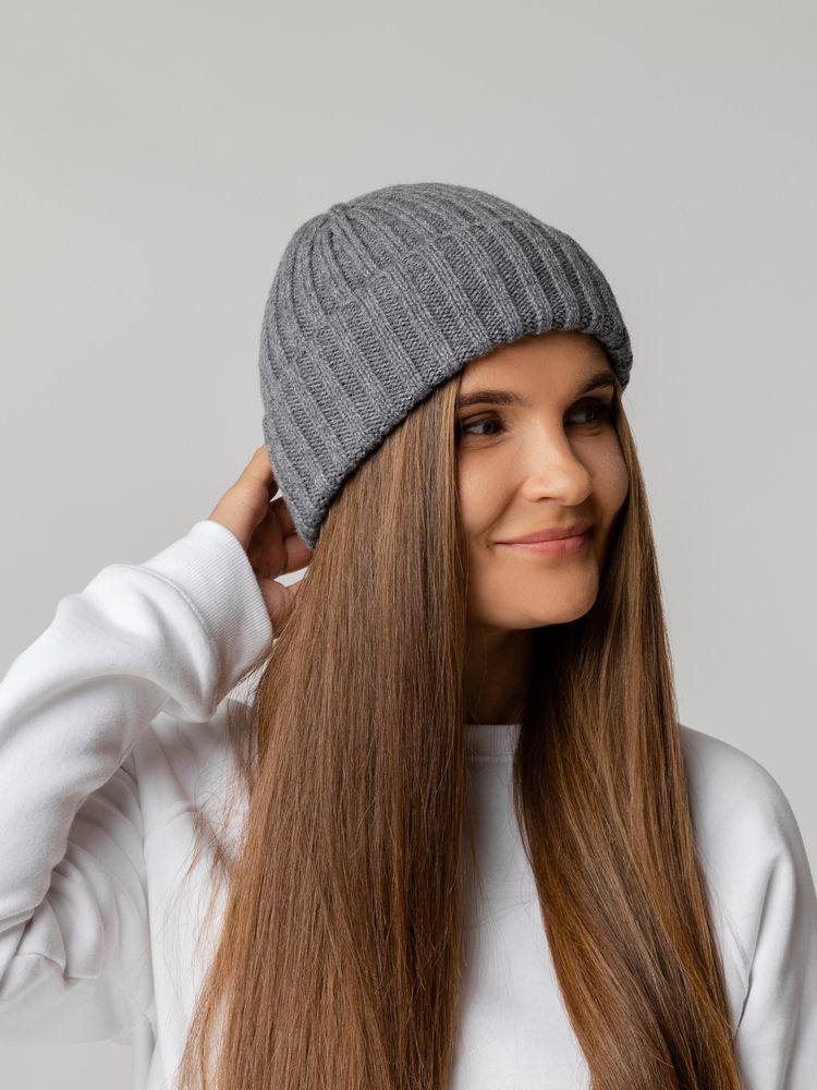 Шапка Uni, серый меланж — изображение 7