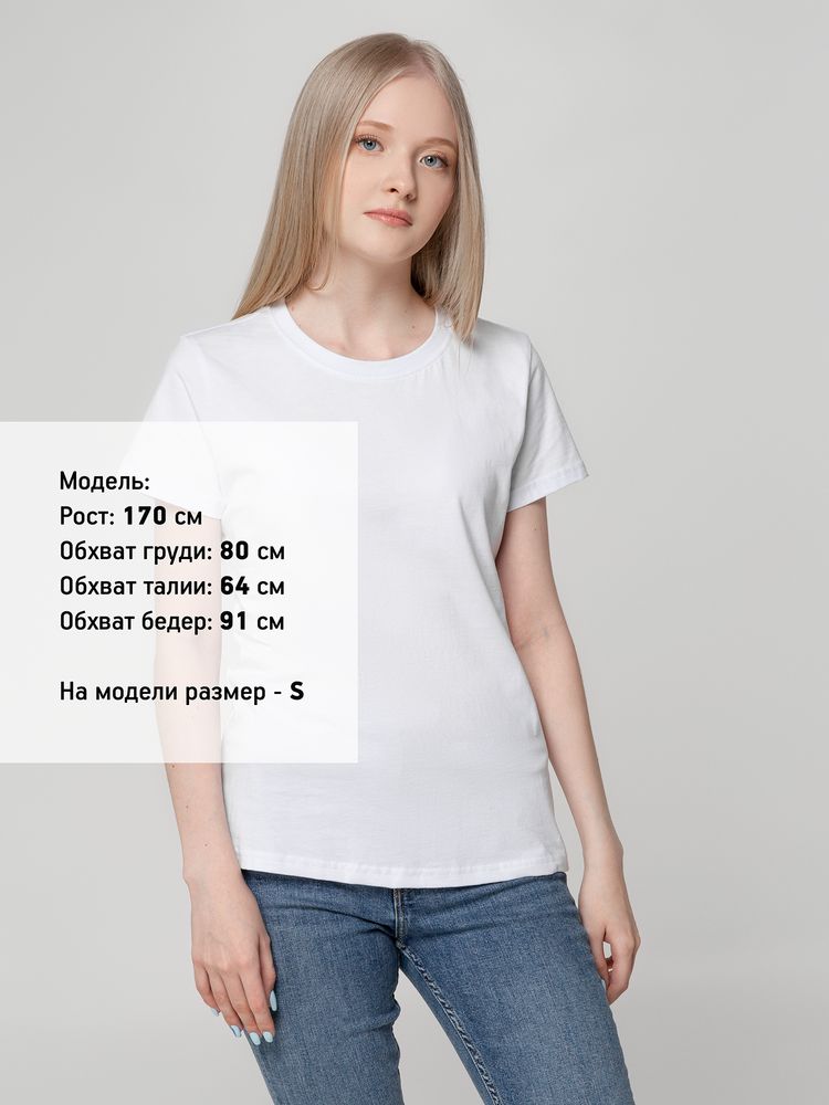 Футболка женская T-bolka Lady, белая — изображение 5