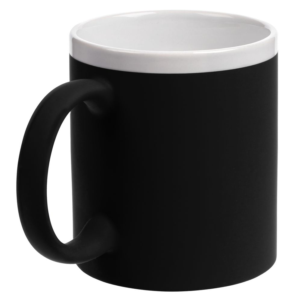 Кружка StopSpot с покрытием софт-тач, черная — изображение 3