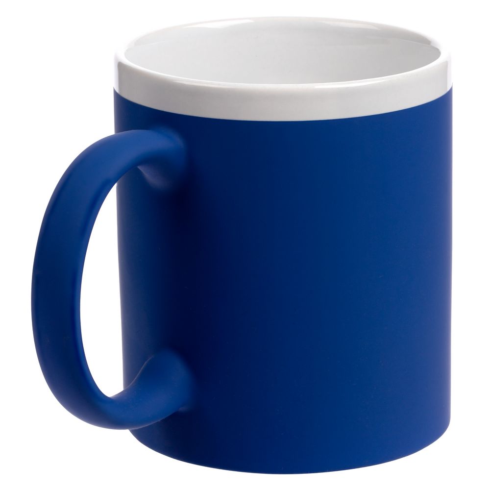 Кружка StopSpot с покрытием софт-тач, синяя — изображение 3