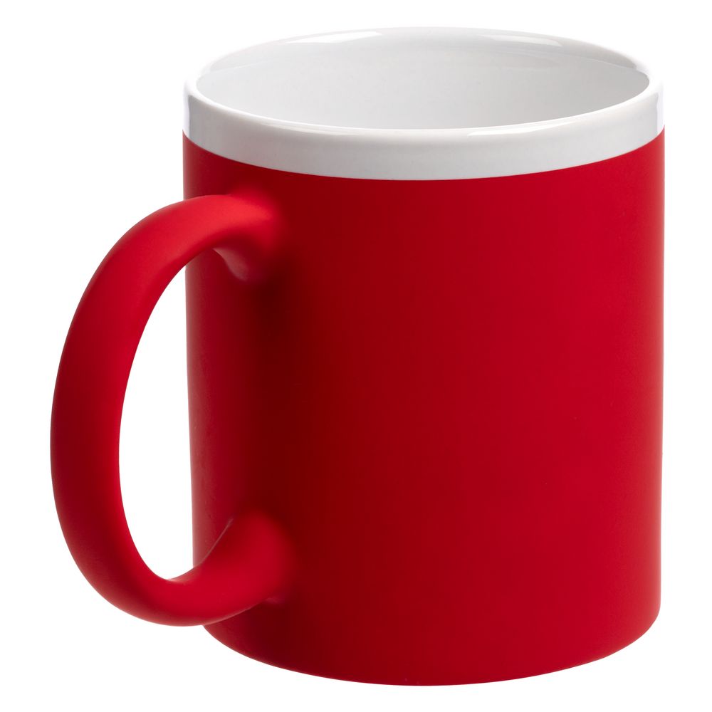 Кружка StopSpot с покрытием софт-тач, красная — изображение 3