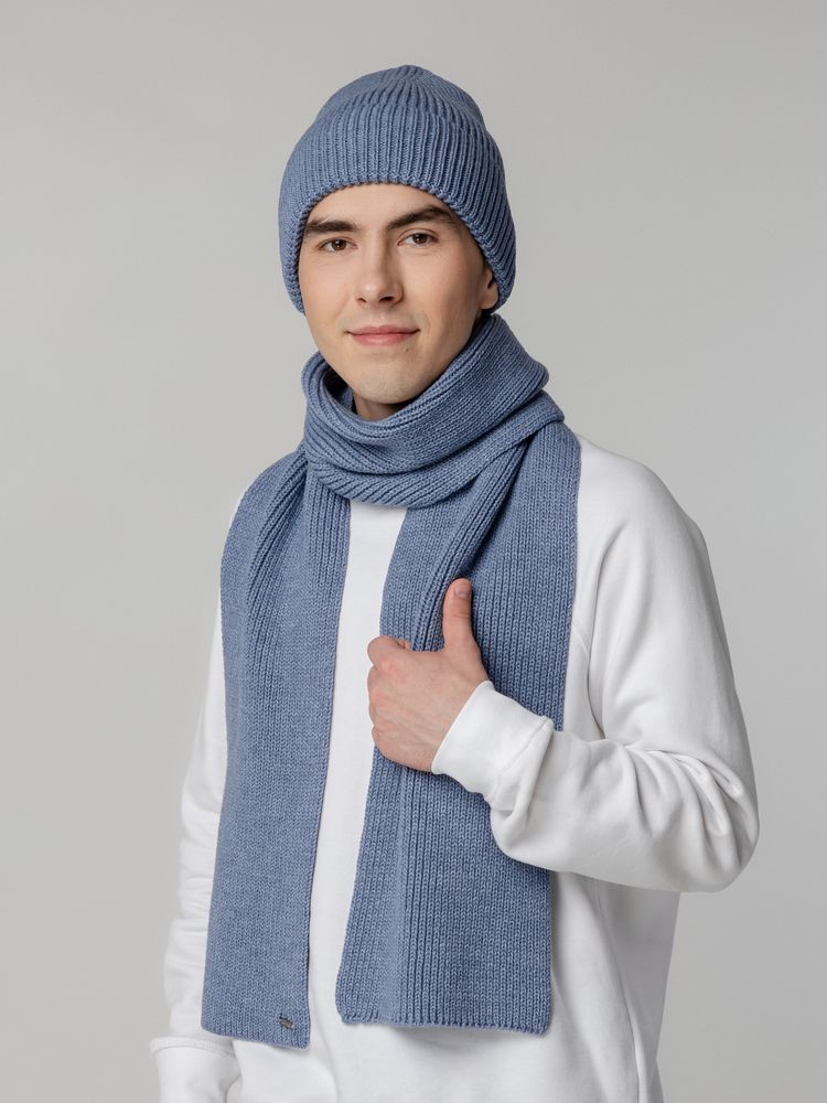 Шарф Tommi, голубой меланж — изображение 8