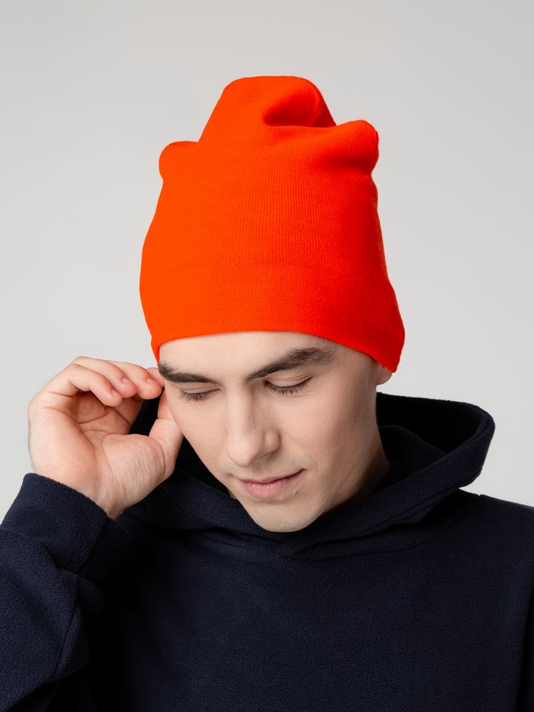 Шапка Hey, красно-оранжевая (кармин) — изображение 6