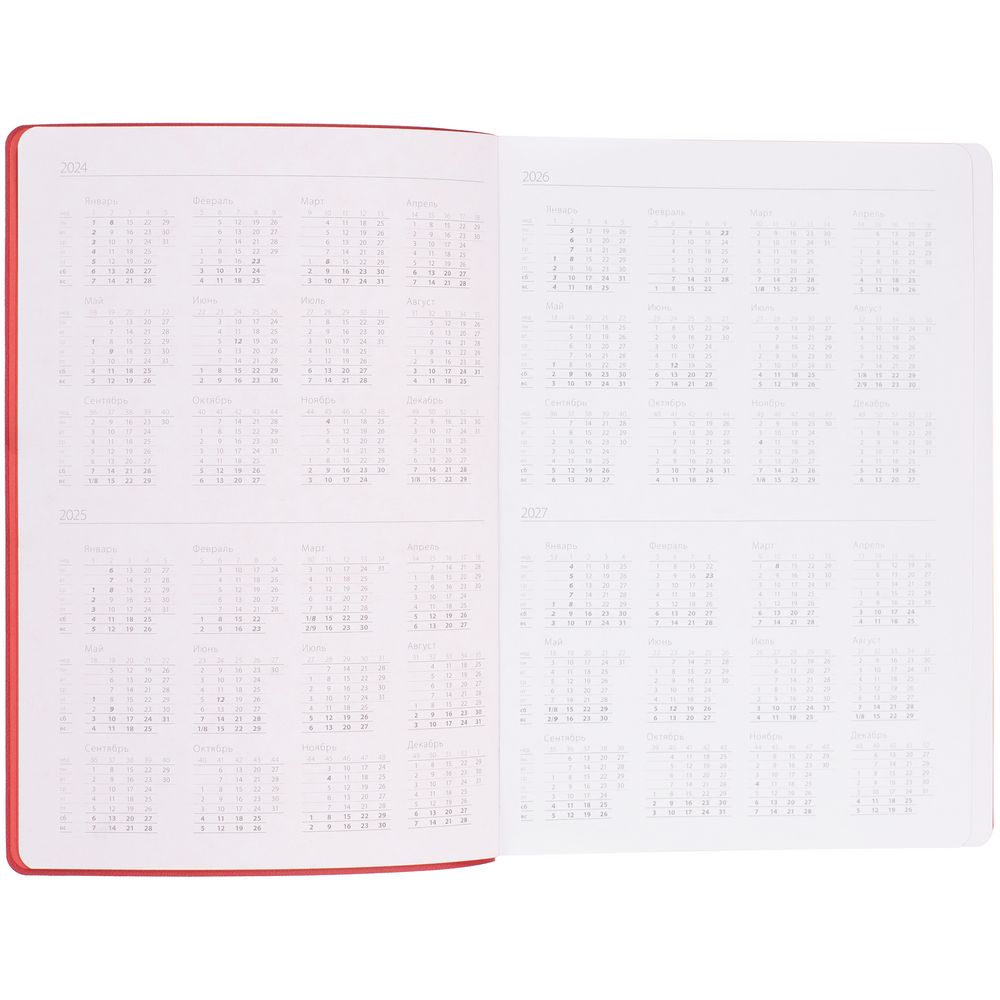 Ежедневник Flexpen Shall, недатированный, красный — изображение 10