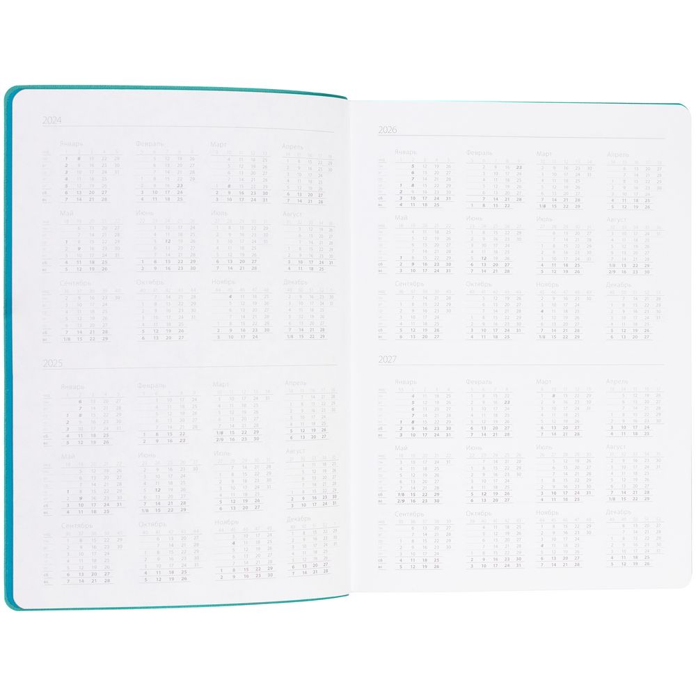 Ежедневник Flexpen Shall, недатированный, бирюзовый — изображение 10