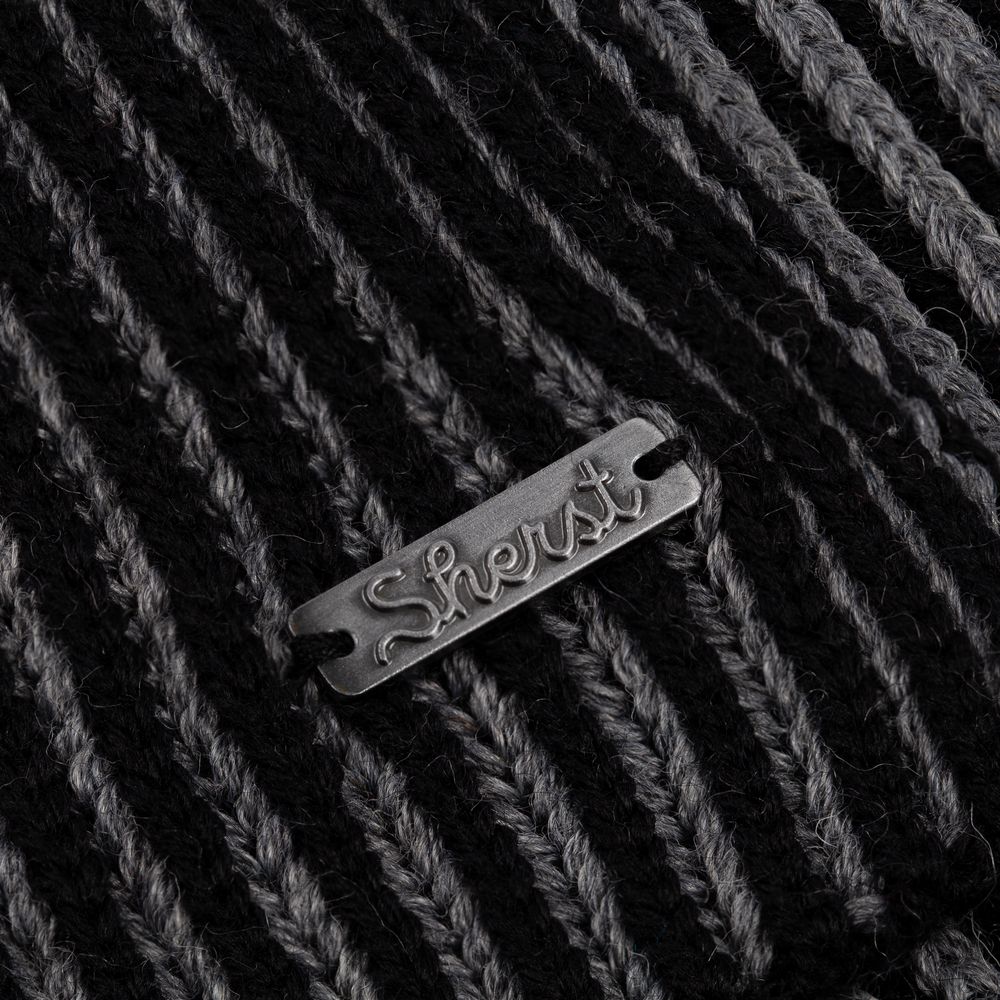 Шарф Nobilis, черный с серым меланжем — изображение 6