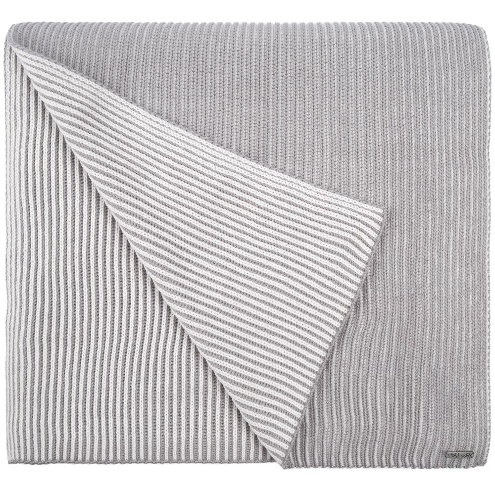 Шарф Nobilis, белый с серым — изображение 3