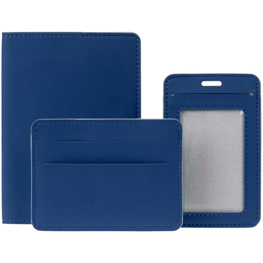 Обложка для паспорта Shall Simple, синий — изображение 6