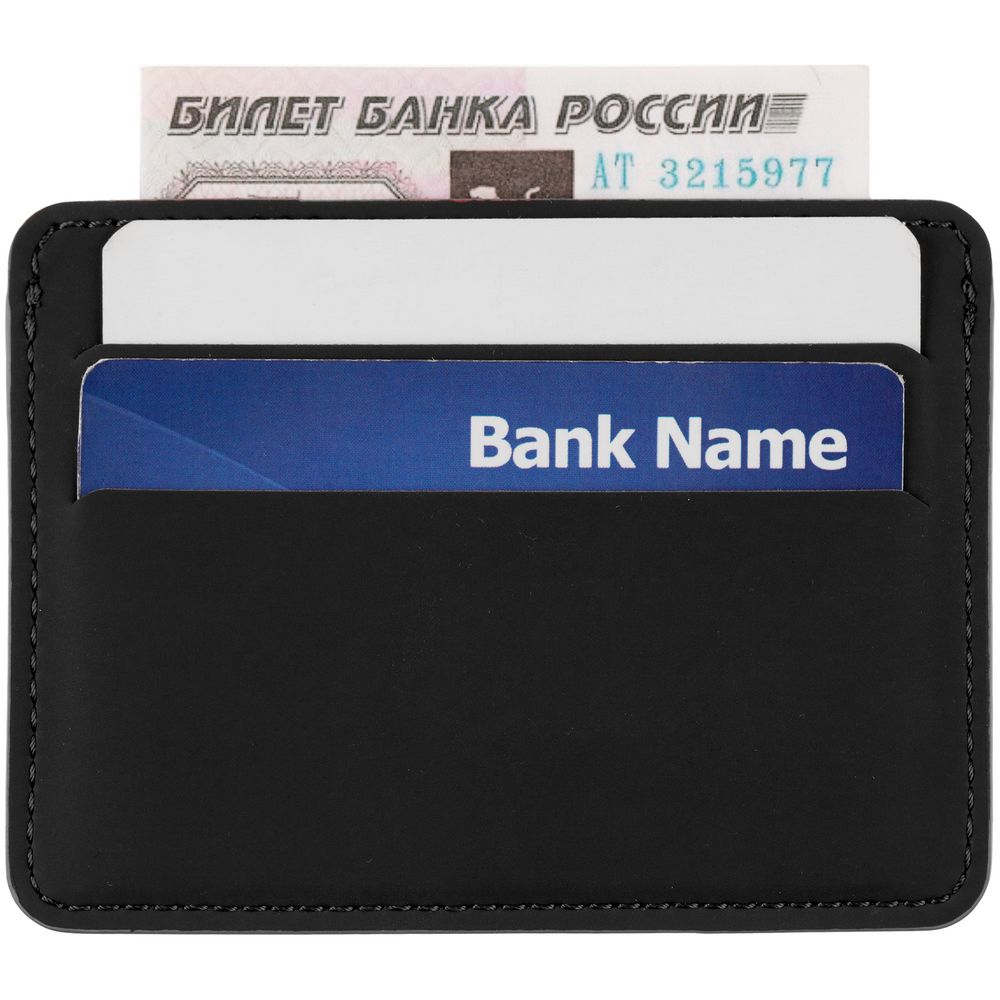 Чехол для карточек Shall Simple, черный — изображение 6