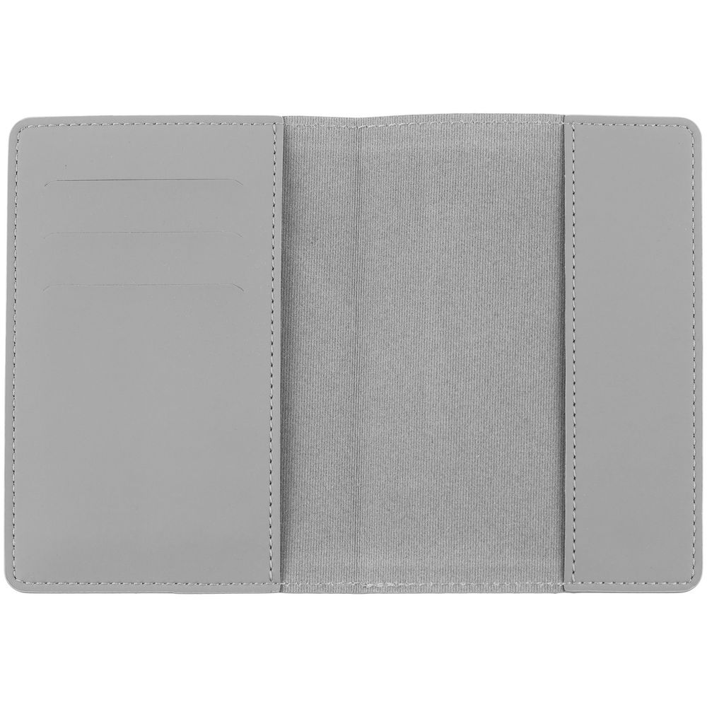 Обложка для паспорта Shall Simple, серый — изображение 3