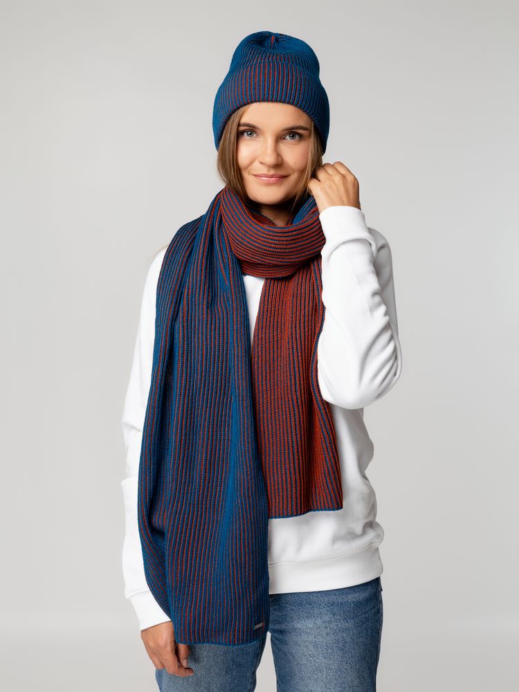 Шапка Nobilis, бирюзовая с терракотовым — изображение 8