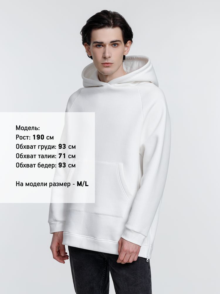 Худи унисекс оверсайз Easy Street, молочно-белое — изображение 6