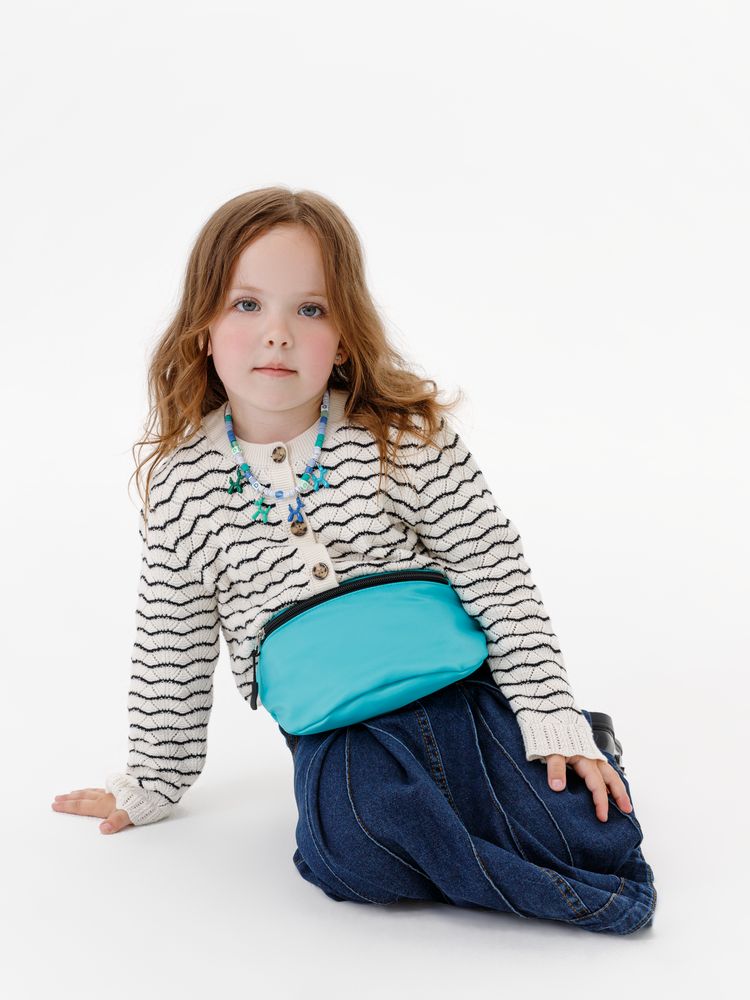 Детская поясная сумка Sonrisa, бирюзовая — изображение 5