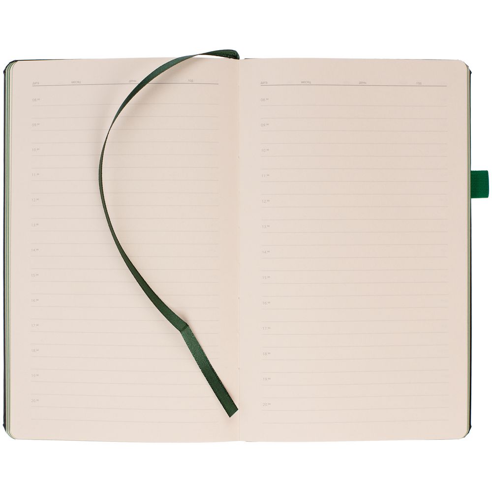Ежедневник Ton Black, недатированный, черный с зеленым — изображение 4