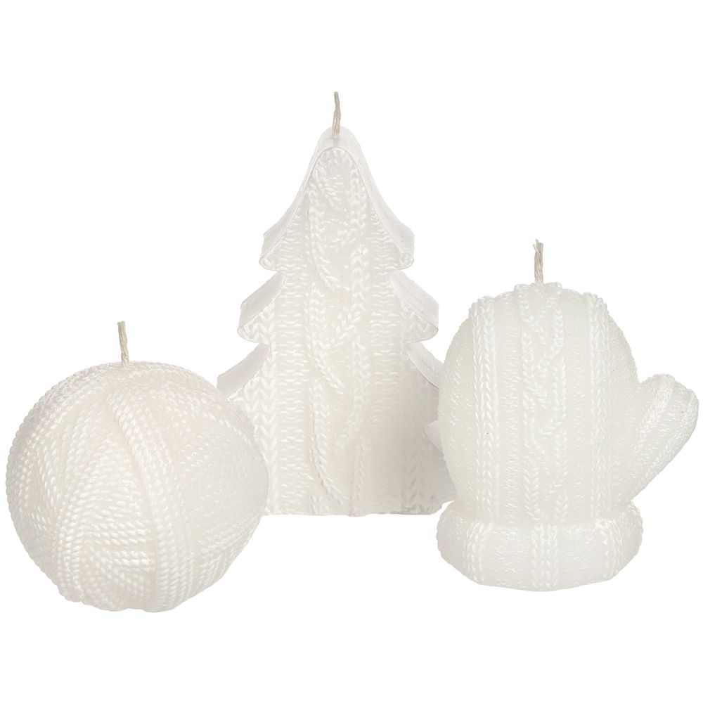 Свеча Kniteam, клубок, белый — изображение 4