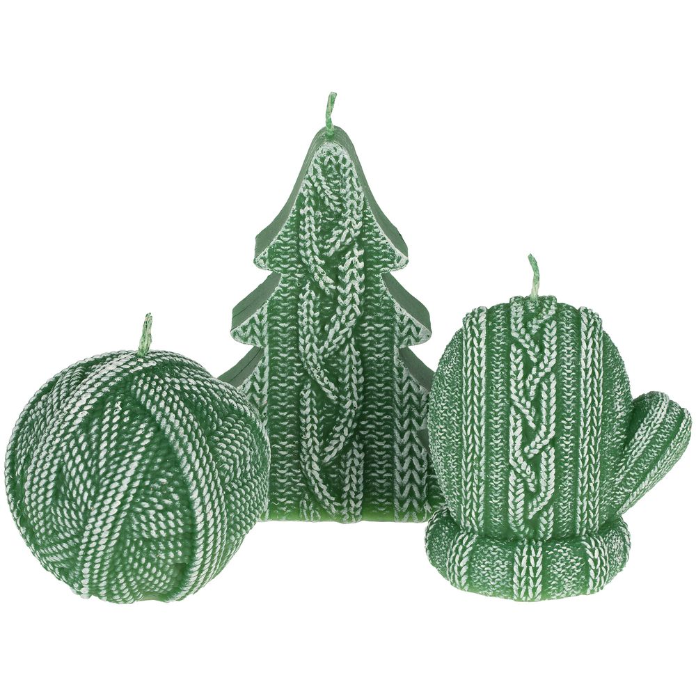 Свеча Kniteam, елка, зеленая — изображение 4