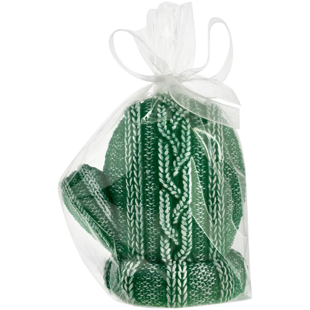 Свеча Kniteam, варежка, зеленая — изображение 3